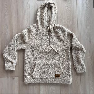 Mens Sherpa Hoodie Sweatshirt